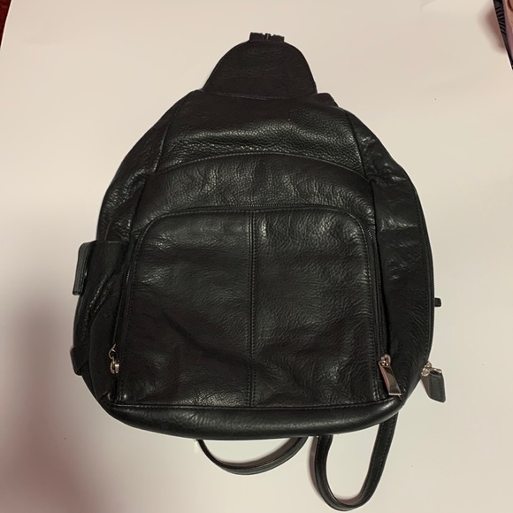 Franklin Covey leather convertible shoulder strap back...